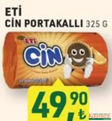 ETİ CİN PORTAKALLI BİSKÜVİ 325 G fiyat ve kampanya bilgisi